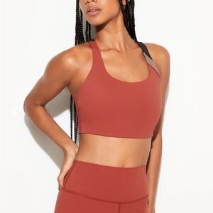Spiritual Gangster Vibrant Orange Sports Bra